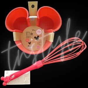 ⭐LAST SET⭐️Mickey Mouse Silicone Cake Mold & Whisk
